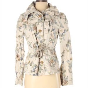 Anthropologie Floral Coat Jacket